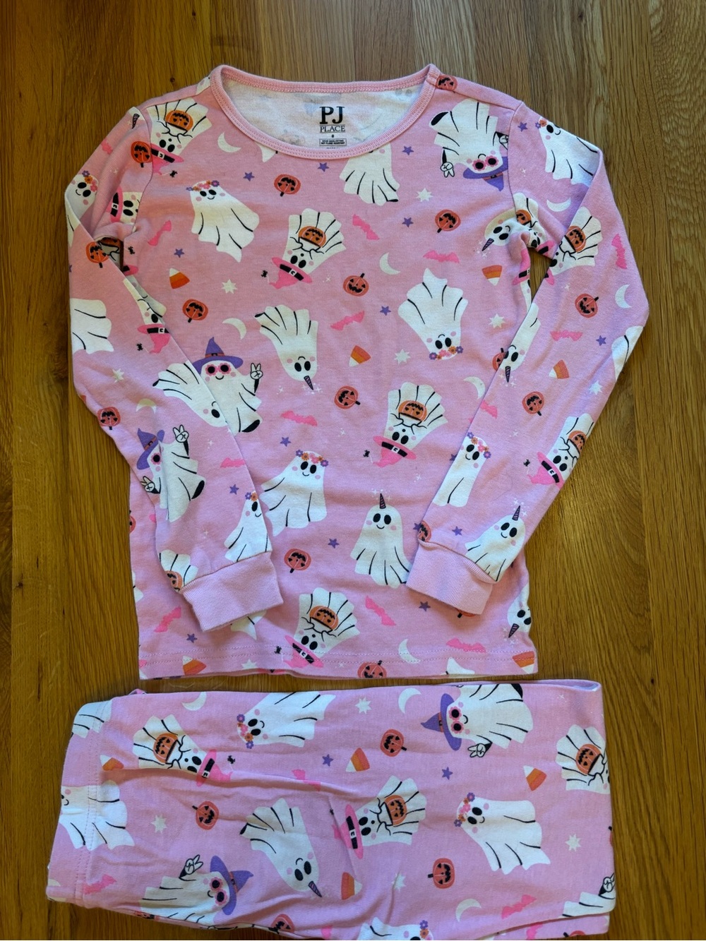 The Children's Place Pink Halloween Ghosts Pajama Set - Long Sleeve Two-Piece